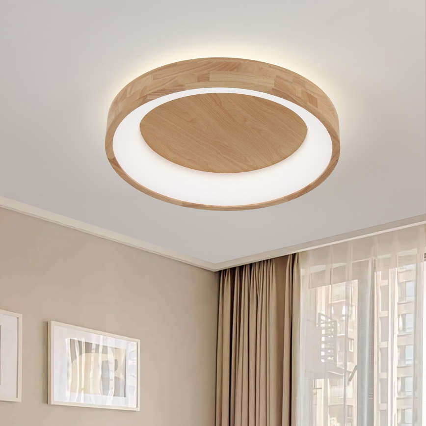 Brilagi - Oprawa sufitowa LED FALCON WOOD LED/40W/230V 3000/4000/6000K śr. 60 cm drewno