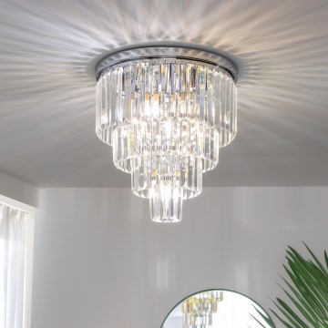 Brilagi - LED Lampa sufitowa kryształowa MOZART 5xE14/40W/230V chrom błyszczący