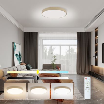 Brilagi - LED Lampa Sufitowa Łącząca POOL LED/60W/230V 3000-6000K średnica 50 cm beżowa + pilot zdalnego sterowania