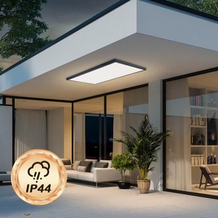 Brilagi - Oprawa sufitowa LED do łazienki FRAME LED/96W/230V 120x60 cm 3000/4000/6000K IP44 czarna