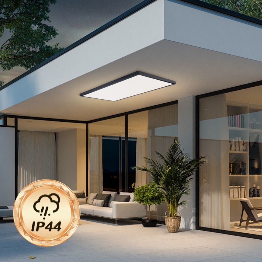 Brilagi - Oprawa sufitowa LED do łazienki FRAME LED/96W/230V 120x60 cm 3000/4000/6000K IP44 czarna