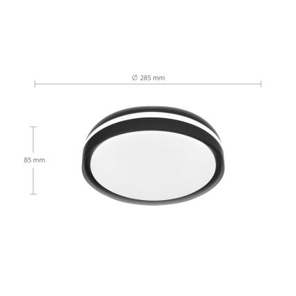 Brilagi - LED lampa sufitowa NAOMI LED/24W/230V śr. 28,5 cm czarna