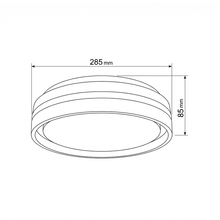 Brilagi - LED lampa sufitowa NAOMI LED/24W/230V śr. 28,5 cm czarna