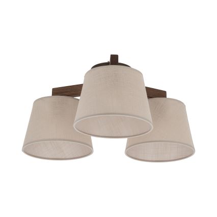BRILAGI - LED lampa sufitowa natynkowa LATTE 3xE27/15W/230V sosna/beżowa