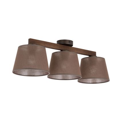 BRILAGI - LED Lampa sufitowa natynkowa LATTE 3xE27/15W/230V sosna/brąz