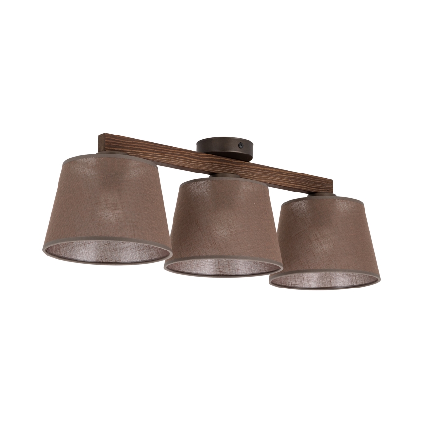 BRILAGI - LED Lampa sufitowa natynkowa LATTE 3xE27/15W/230V sosna/brąz