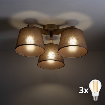 BRILAGI - LED Lampa sufitowa natynkowa LATTE SABIA 3xE27/15W/230V sosna/brązowy