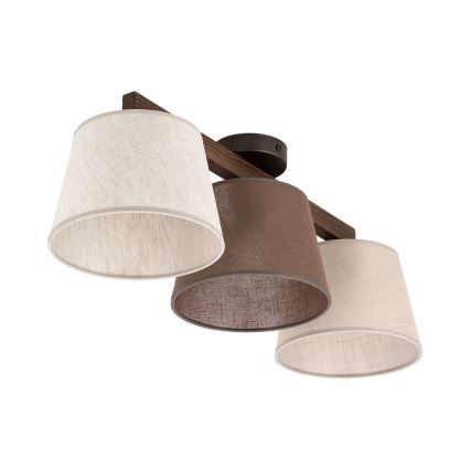 BRILAGI - LED lampa sufitowa natynkowa LATTE SABIA 3xE27/15W/230V sosna/mix