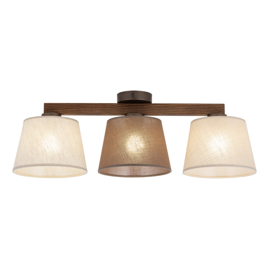BRILAGI - LED lampa sufitowa natynkowa LATTE SABIA 3xE27/15W/230V sosna/mix