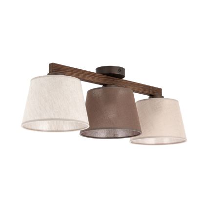 BRILAGI - LED lampa sufitowa natynkowa LATTE SABIA 3xE27/15W/230V sosna/mix