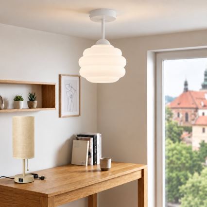 BRILAGI - LED lampa sufitowa natynkowa RETRO GLASS 1xE27/60W/230V śr. 20 cm biała