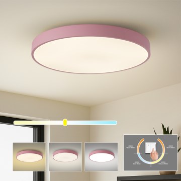 Brilagi - LED lampa sufitowa POOL LED/100W/230V 3000/4000/6000K śr. 80 cm różowa