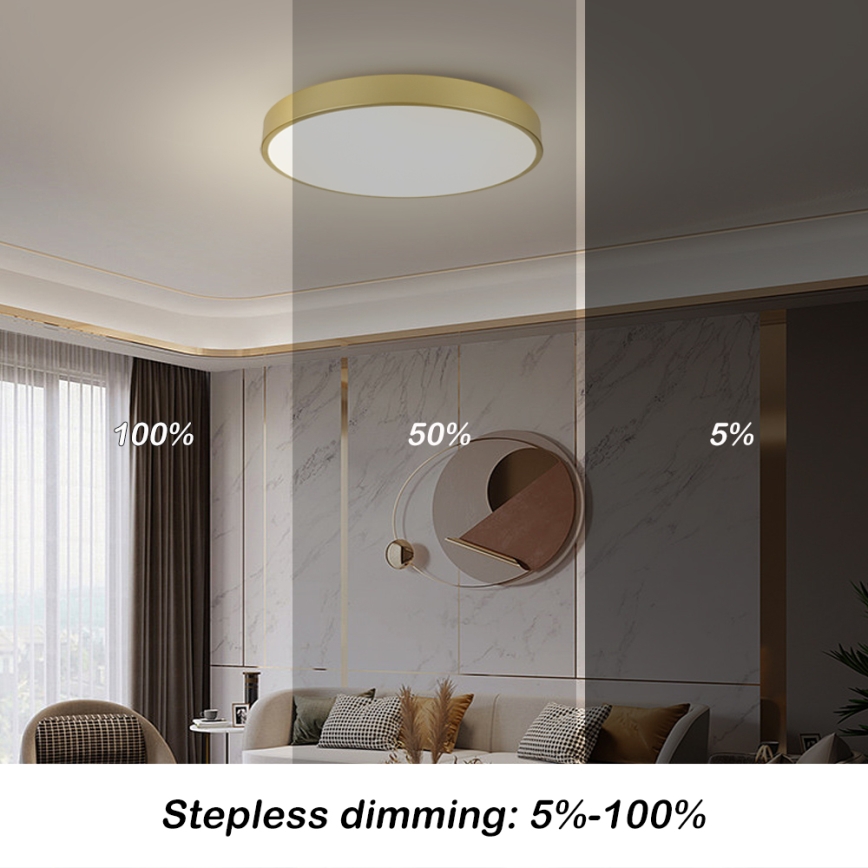 Brilagi - LED oprawa sufitowa POOL LED/100W/230V 3000/4000/6000K śr. 80 cm złota