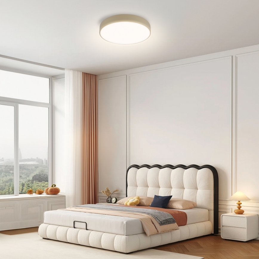 Brilagi - Ściemnialna lampa sufitowa POOL LED/36W/230V 3000-6000K średnica 30 cm beżowa + zdalne sterowanie