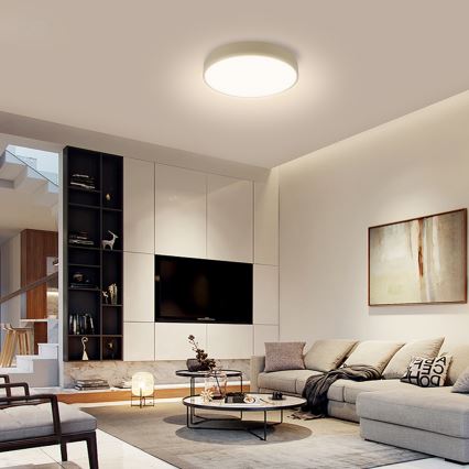 Brilagi - Ściemnialna lampa sufitowa POOL LED/36W/230V 3000-6000K średnica 30 cm beżowa + zdalne sterowanie