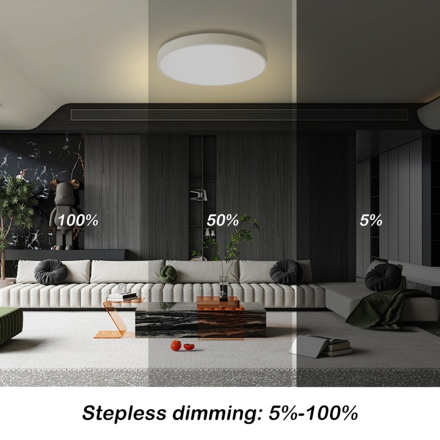 Brilagi - LED Sufitowa lampa regulowana POOL LED/60W/230V 3000-6000K Ø 60 cm biała + zdalne sterowanie