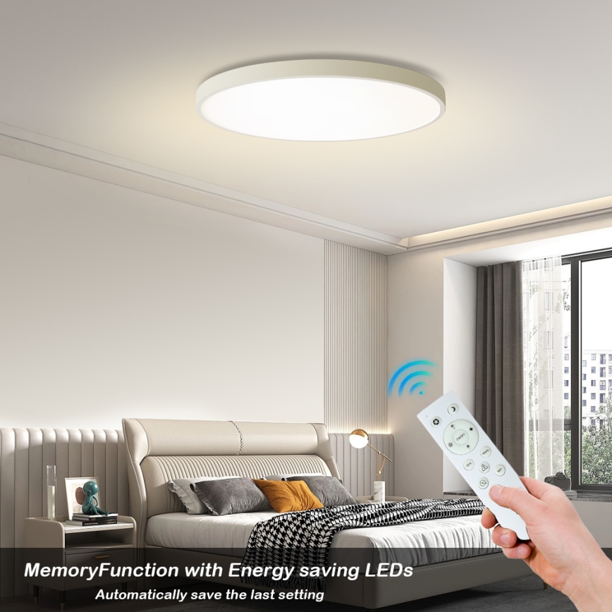 Brilagi - LED lampa sufitowa dimmowalna POOL SMART LED/100W/230V 3000-6000K średnica 80 cm Wi-Fi Tuya biała + zdalne sterowanie