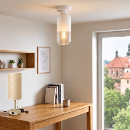BRILAGI - LED lampa sufitowa RETRO GLASS 1xE27/60W/230V śr. 14 cm biała
