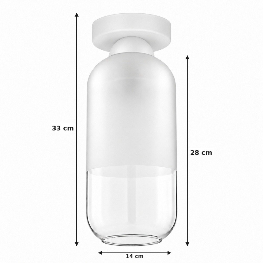 BRILAGI - LED lampa sufitowa RETRO GLASS 1xE27/60W/230V śr. 14 cm biała