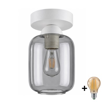 BRILAGI - LED lampa sufitowa RETRO GLASS 1xE27/60W/230V śr. 14 cm biały/dymnoszary
