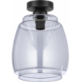 BRILAGI - LED Lampa sufitowa RETRO GLASS 1xE27/60W/230V śr. 26 cm czarny/przydymiony szary