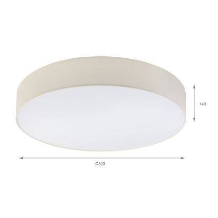 Brilagi - LED lampa sufitowa SIRIJA 6xE27/60W/230V średnica 80 cm kremowa