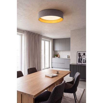 BRILAGI - Oprawa sufitowa LED VELVET SIMPLE LED/24W/230V 3000K Ø 45 cm szary/złoty