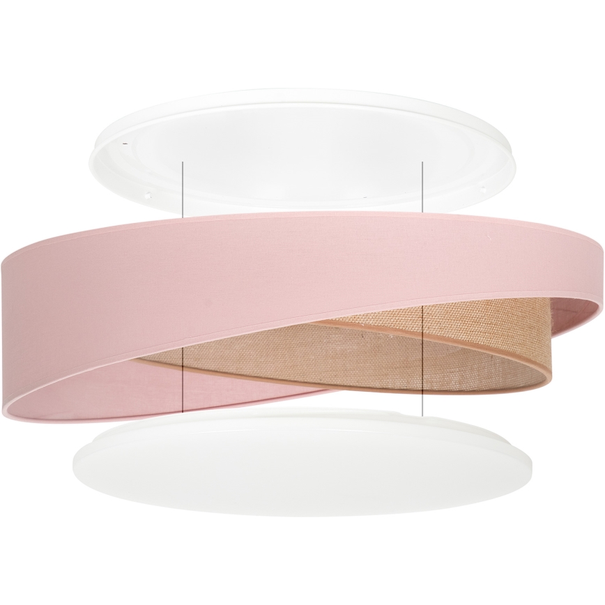 BRILAGI - Lampa sufitowa LED VELVET TWIST LED/24W/230V 4000K Ø 55 cm różowy/beżowy