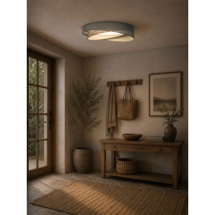 BRILAGI - Oprawa sufitowa LED VELVET TWIST LED/24W/230V 4000K śr. 55 cm zielona/beżowa