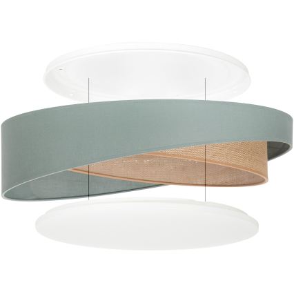 BRILAGI - Oprawa sufitowa LED VELVET TWIST LED/24W/230V 4000K śr. 55 cm zielona/beżowa