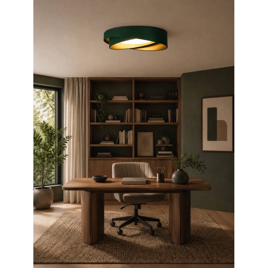 BRILAGI - Lampa sufitowa VELVET TWIST LED/24W/230V 4000K średnica 55 cm zielona/złota