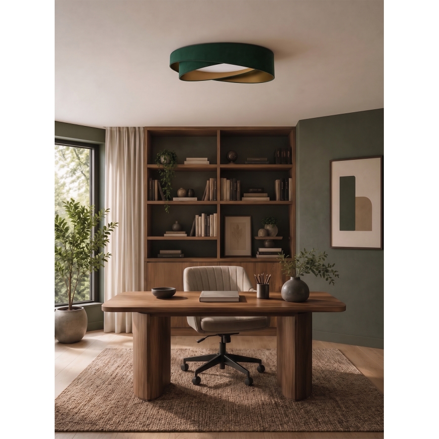 BRILAGI - Lampa sufitowa VELVET TWIST LED/24W/230V 4000K średnica 55 cm zielona/złota