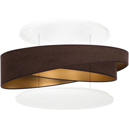 BRILAGI - Lampa sufitowa LED VELVET TWIST LED/24W/230V 4000K śr. 55 cm brązowy/złoty
