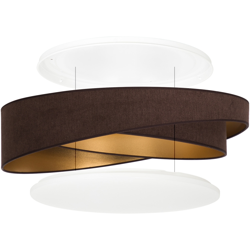 BRILAGI - Lampa sufitowa LED VELVET TWIST LED/24W/230V 4000K śr. 55 cm brązowy/złoty