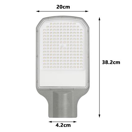 Brilagi - LED lampa uliczna URBANLIGHT LED/100W/230V szara IP65