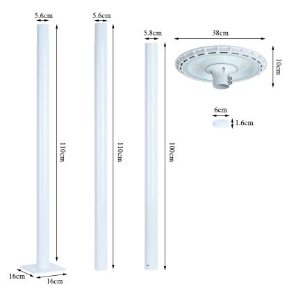 Brilagi - LED Lampa uliczna URBANSPARK LED/120W/230V biały IP65