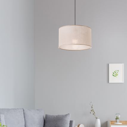 Brilagi - LED Lampa wisząca na linkę ANTHONY 1xE27/60W/230V dąb orzech/beżowy