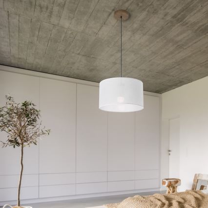 Brilagi - LED Lampa wisząca na linkę ANTHONY 1xE27/60W/230V dąb orzech/biały