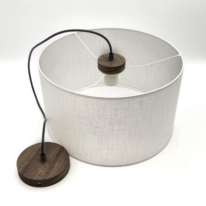 Brilagi - LED Lampa wisząca na linkę ANTHONY 1xE27/60W/230V dąb orzech/biały