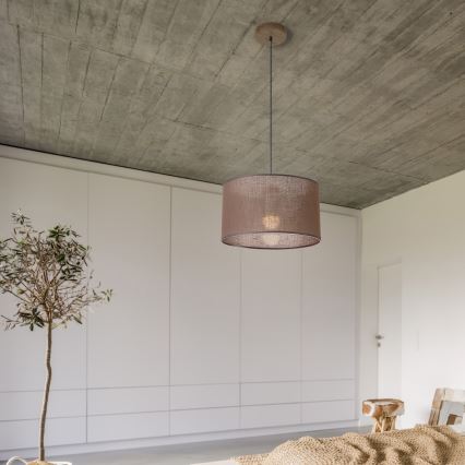 Brilagi - LED Lampa wisząca na linkę ANTHONY 1xE27/60W/230V dąb orzech/brązowy