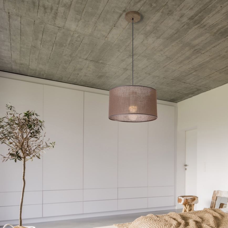 Brilagi - LED Lampa wisząca na linkę ANTHONY 1xE27/60W/230V dąb orzech/brązowy
