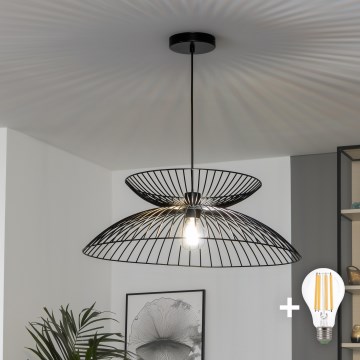 Brilagi - LED lampa wisząca CERIA WIRE na lince 1xE27/40W/230V śr. 60 cm czarna