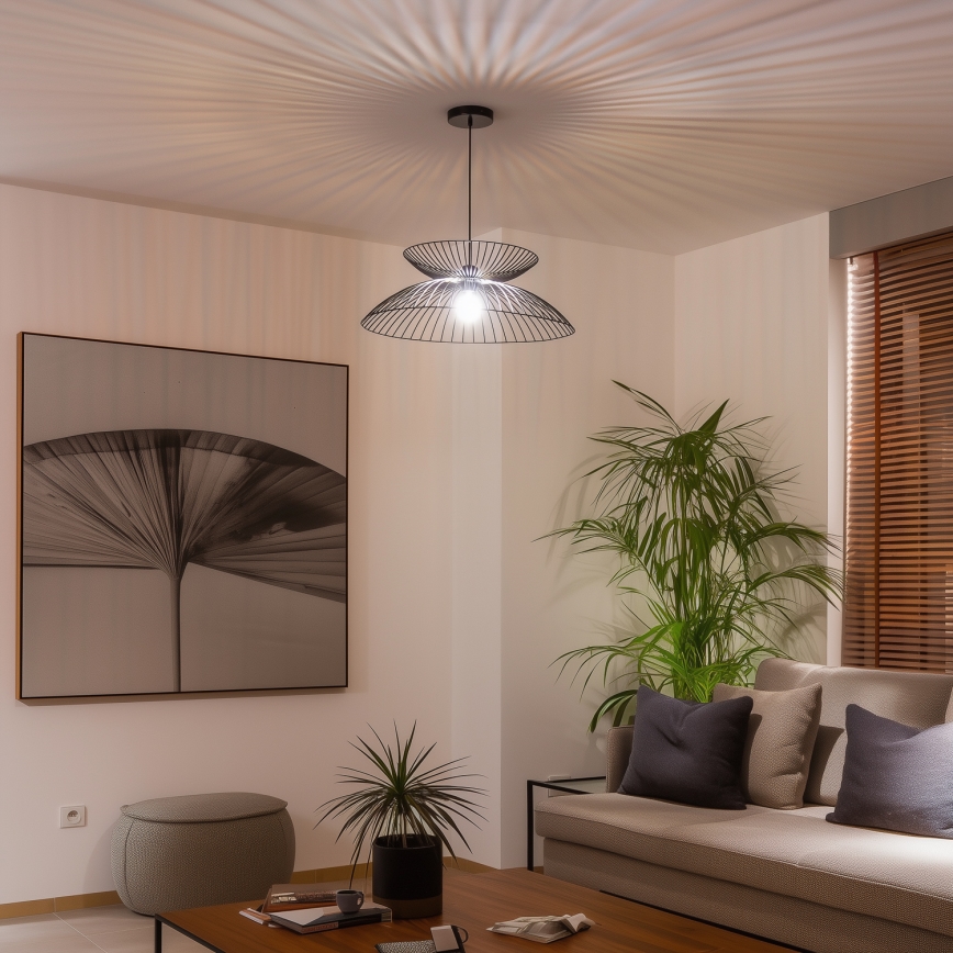 Brilagi - LED lampa wisząca CERIA WIRE na lince 1xE27/40W/230V śr. 60 cm czarna