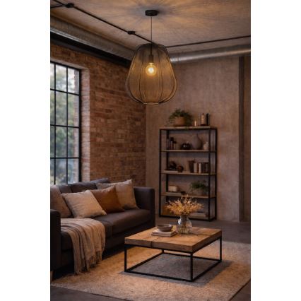Brilagi - LED lampa wisząca na lince ARVEN 1xE27/8W/230V śr. 37 cm czarna