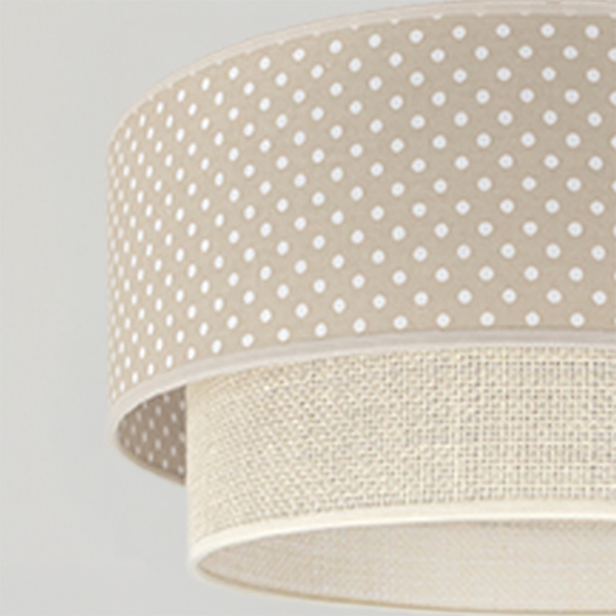 Brilagi - Lampa wisząca LED na lince BOHO BOBO 1xE27/60W/230V śr. 40 cm w kropki beżowy/kremowy