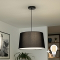 Brilagi - LED lampa wisząca na lince CERIA 1xE27/40W/230V średnica 45 cm czarna