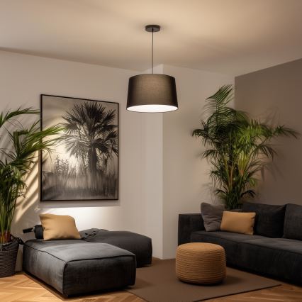 Brilagi - LED lampa wisząca na lince CERIA 1xE27/40W/230V średnica 45 cm czarna