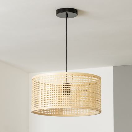 Brilagi - LED lampa wisząca na lince CERIA BOHO 1xE27/40W/230V, średnica 25 cm, bambus