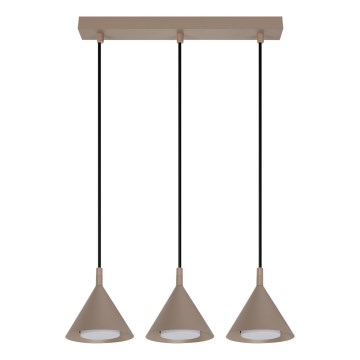 BRILAGI - LED Lampa wisząca na lince CONE TRIPLE 3xGX53/15W/230V beżowa