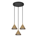 BRILAGI - LED Lampa wisząca na lince CONE TRIPLE ROUND 3xGX53/15W/230V złota